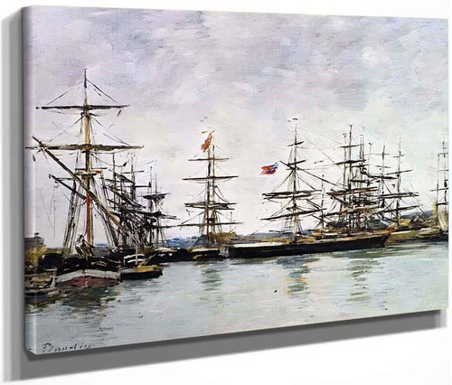 Deauville, The Harbor 21` By Eugene Louis Boudin By Eugene Louis Boudin